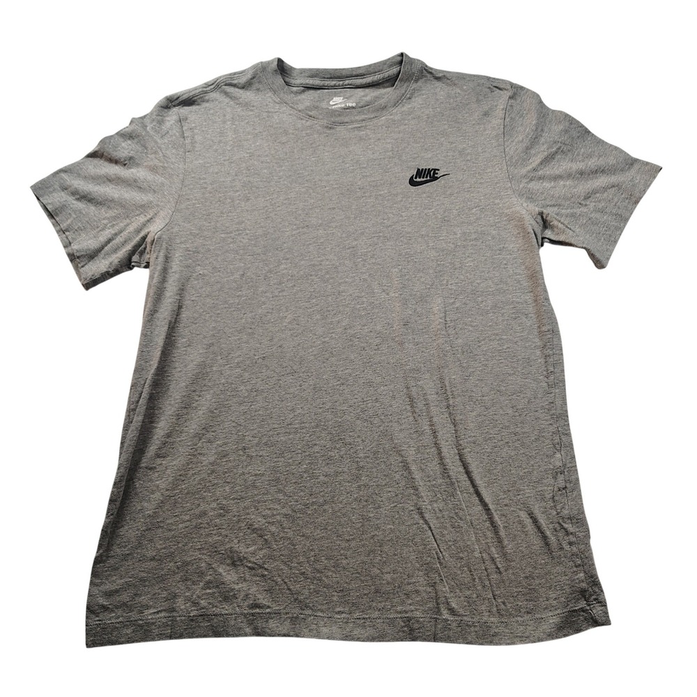 Nike The Nike Tee‎ Mens Medium Gray Short Sleeve Embroidered Futura Logo T-Shirt
